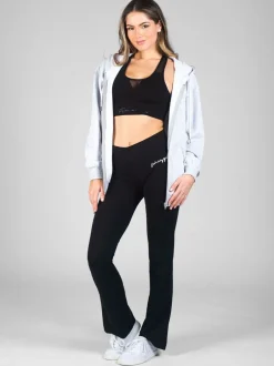 Sportkleding*Pineapple - - Jersey bootcut-broek voor dames Zwart