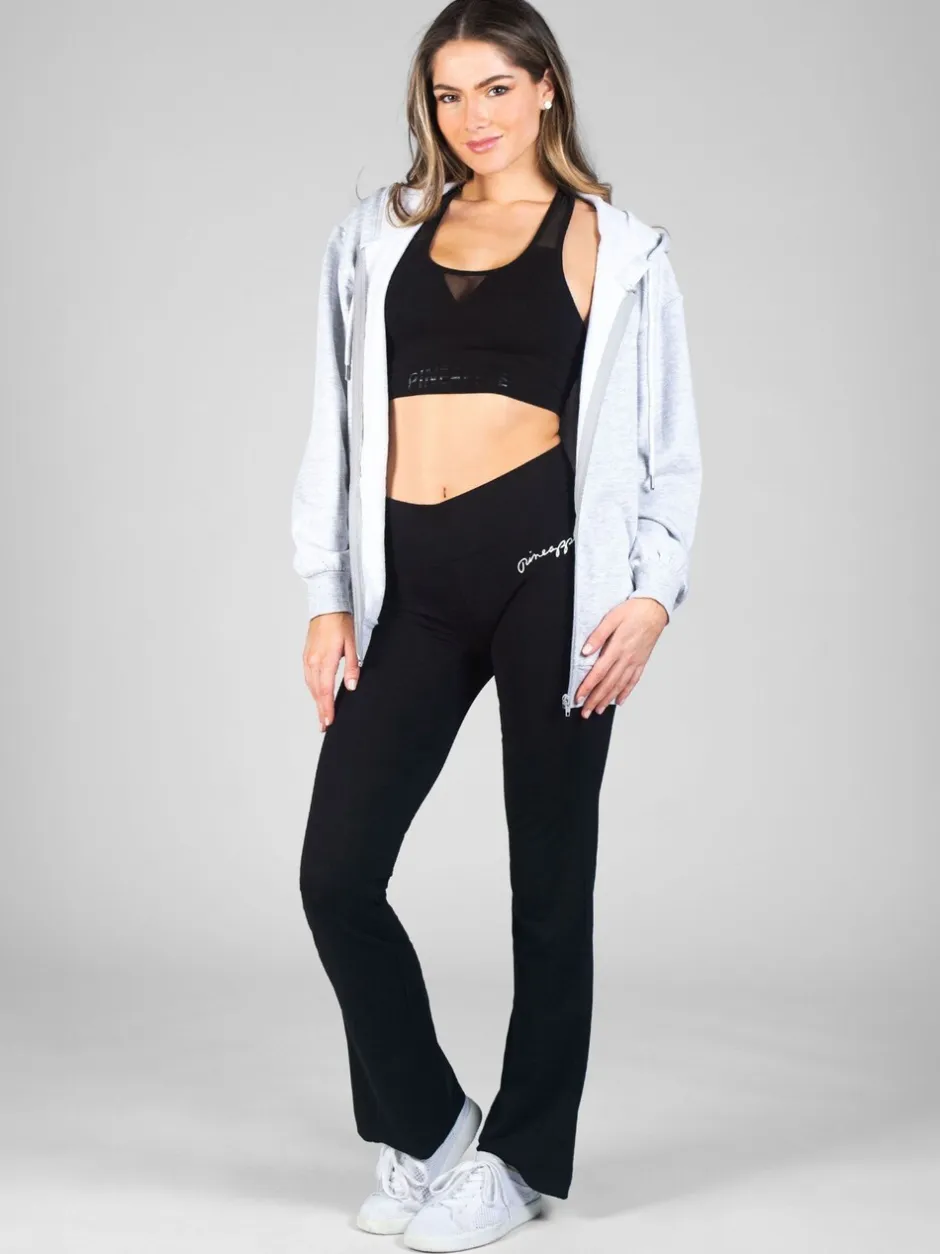 Sportkleding*Pineapple - - Jersey bootcut-broek voor dames Zwart