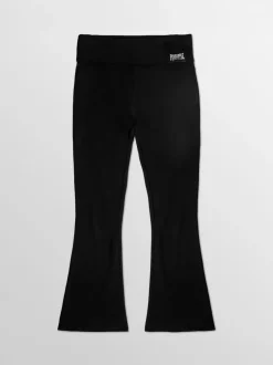 Leggings En Joggingbroeken|Sportkleding|Pineapple - jersey broek met vouwtailleband voor dames Zwart