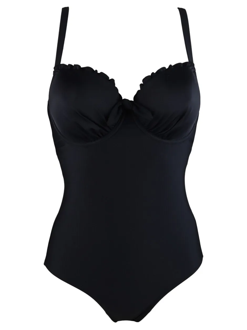 Badkleding|Pour Moi - - Splash - Ondersteunend badpak met beugel en vulling Zwart