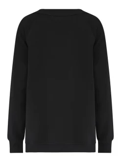 Hoody's En Sweatshirts*Pour Moi - The Softest Off Duty Relaxed V-Neck Sweatshirt Zwart