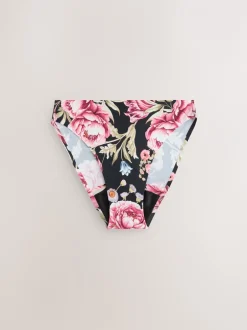 Onderbroeken|Next Zwart / Praline Huidskleur / Roze Bloemen - Set van 4 No VPL menstruatieslips voor medium vloeien