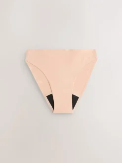Onderbroeken|Next Zwart / Praline Huidskleur / Roze Bloemen - Set van 4 No VPL menstruatieslips voor medium vloeien