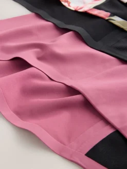 Onderbroeken|Next Zwart / Praline Huidskleur / Roze Bloemen - Set van 4 No VPL menstruatieslips voor medium vloeien