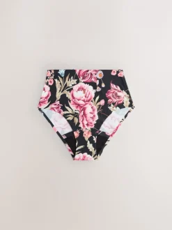 Onderbroeken*Next Zwart / Praline Huidskleur / Roze Bloemen - Set van 4 No VPL menstruatieslips voor medium vloeien