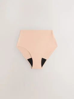 Onderbroeken*Next Zwart / Praline Huidskleur / Roze Bloemen - Set van 4 No VPL menstruatieslips voor medium vloeien