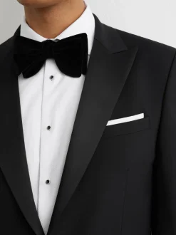 Smokings En Feestkleding|Reiss Zwart - Punt revers - Poker modieus gesneden Single breasted Jack Tailored-Fit