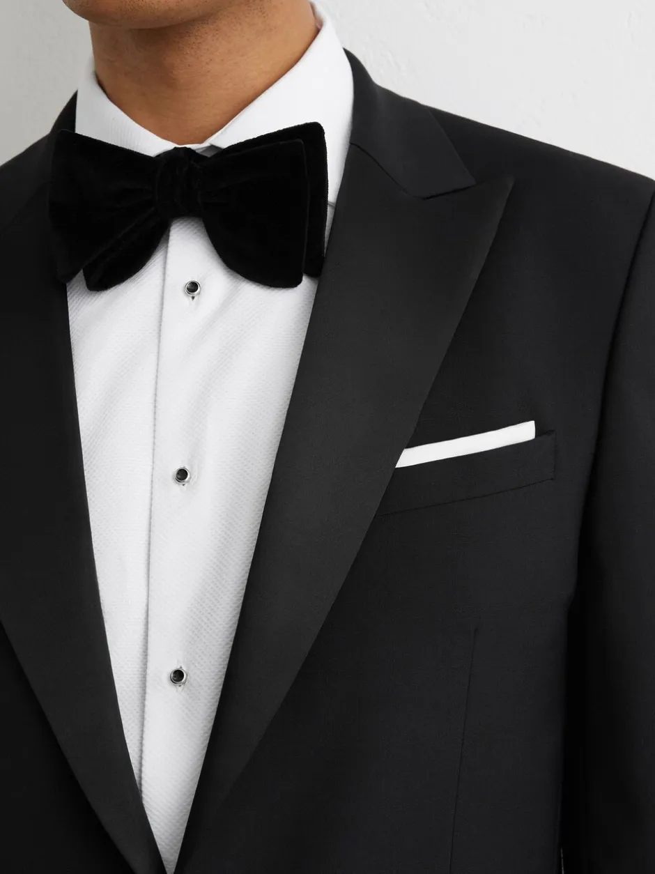 Smokings En Feestkleding|Reiss Zwart - Punt revers - Poker modieus gesneden Single breasted Jack Tailored-Fit