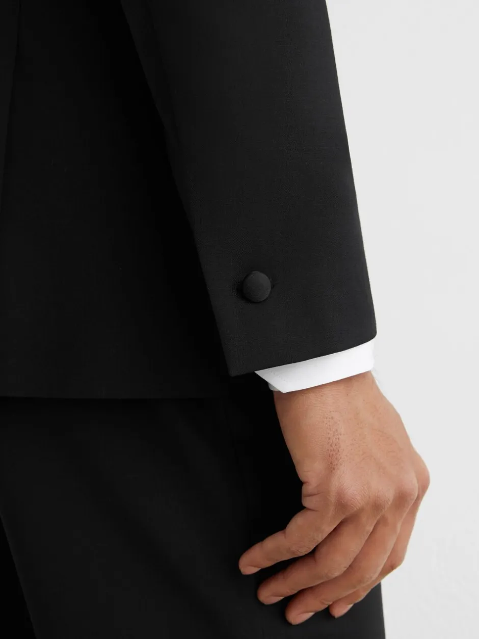 Smokings En Feestkleding|Reiss Zwart - Punt revers - Poker modieus gesneden Single breasted Jack Tailored-Fit