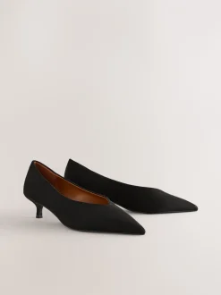 Schoenen Met Hakken|Next - Puntige lage naaldhakken schoenen Zwart