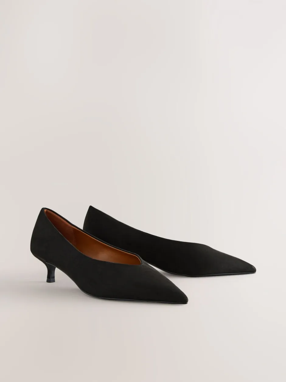 Schoenen Met Hakken|Next - Puntige lage naaldhakken schoenen Zwart