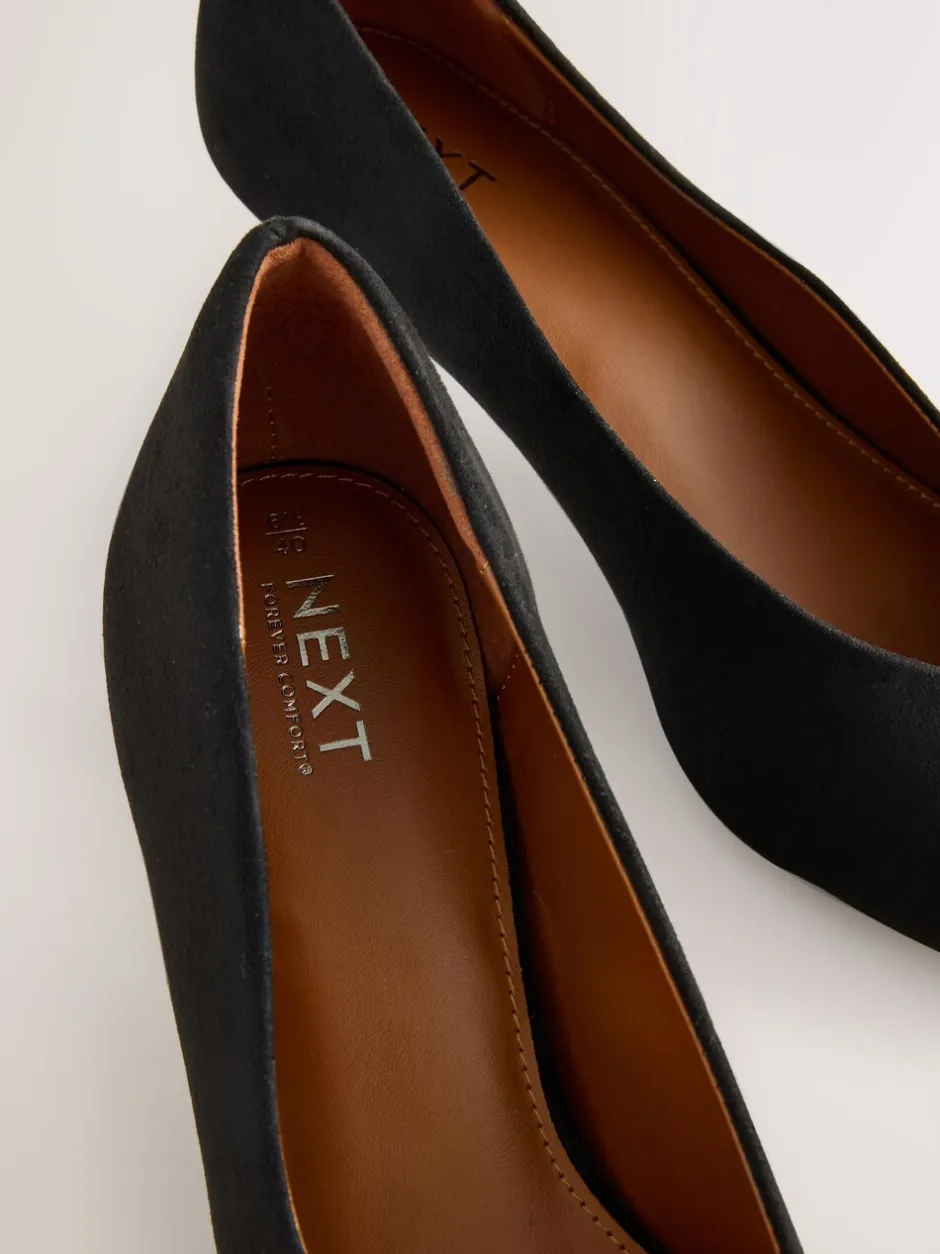 Schoenen Met Hakken|Next - Puntige lage naaldhakken schoenen Zwart