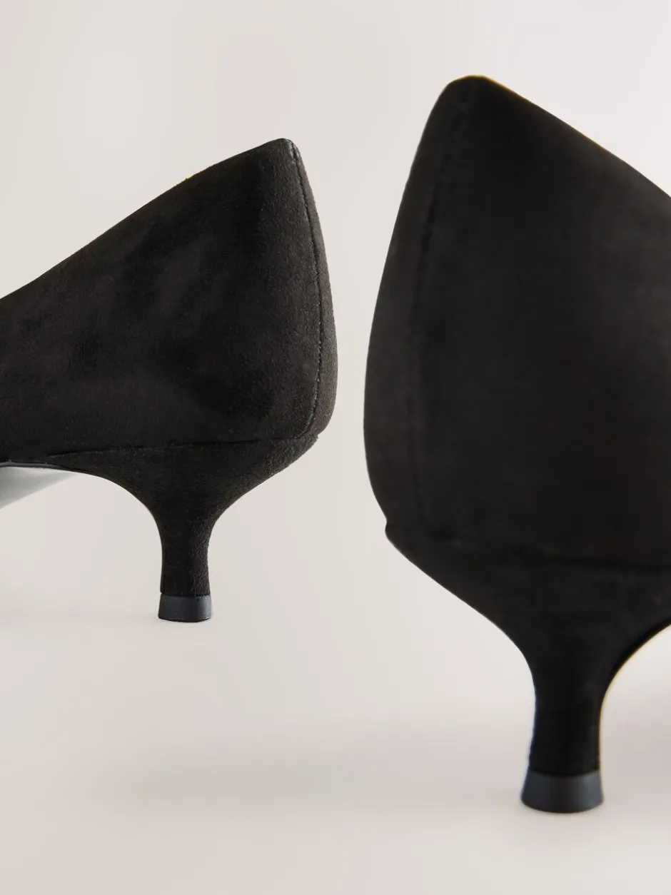 Schoenen Met Hakken|Next - Puntige lage naaldhakken schoenen Zwart