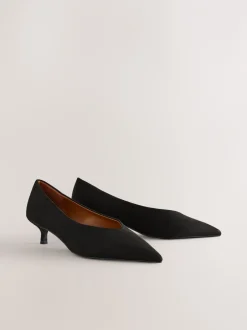 Schoenen Met Hakken|Next - Puntige lage naaldhakken schoenen Zwart