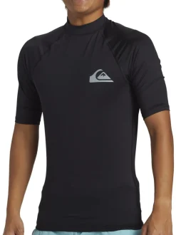 Badkleding*Quiksilver - UPF50 uv-werend hemdje met korte mouwen Zwart