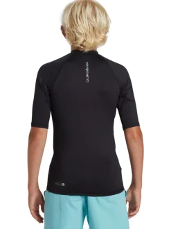 Badkleding|Quiksilver - Youth UPF50 uv-werend hemdje met korte mouwen Zwart