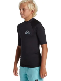 Badkleding|Quiksilver - Youth UPF50 uv-werend hemdje met korte mouwen Zwart