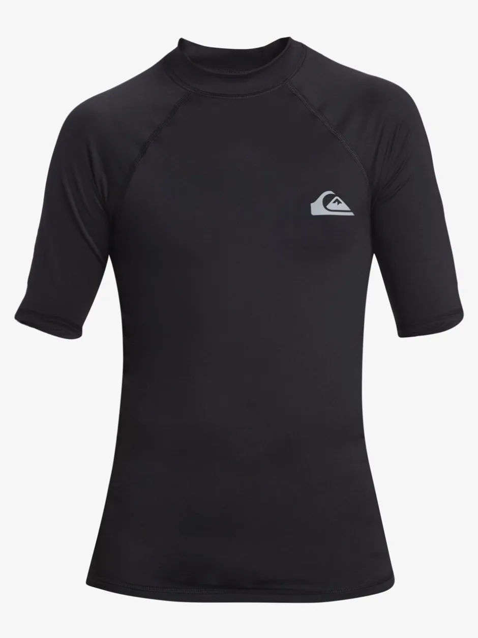 Badkleding|Quiksilver - Youth UPF50 uv-werend hemdje met korte mouwen Zwart