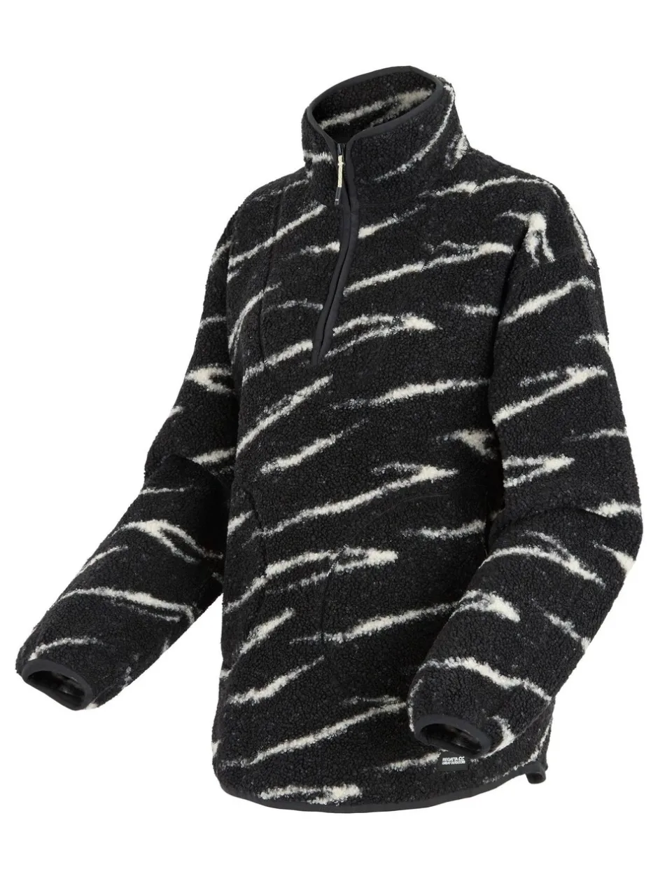 Sportkleding|Hoody's En Sweatshirts|Regatta - Frankie Borg fleece met halve rits Zwart