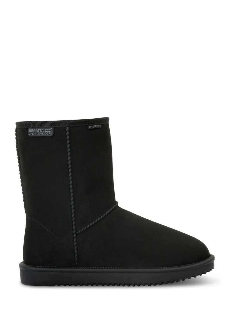 Sportkleding*Regatta - Risley Behaaglijke halflange waterdichte Boots met voering van imitatiebont Zwart