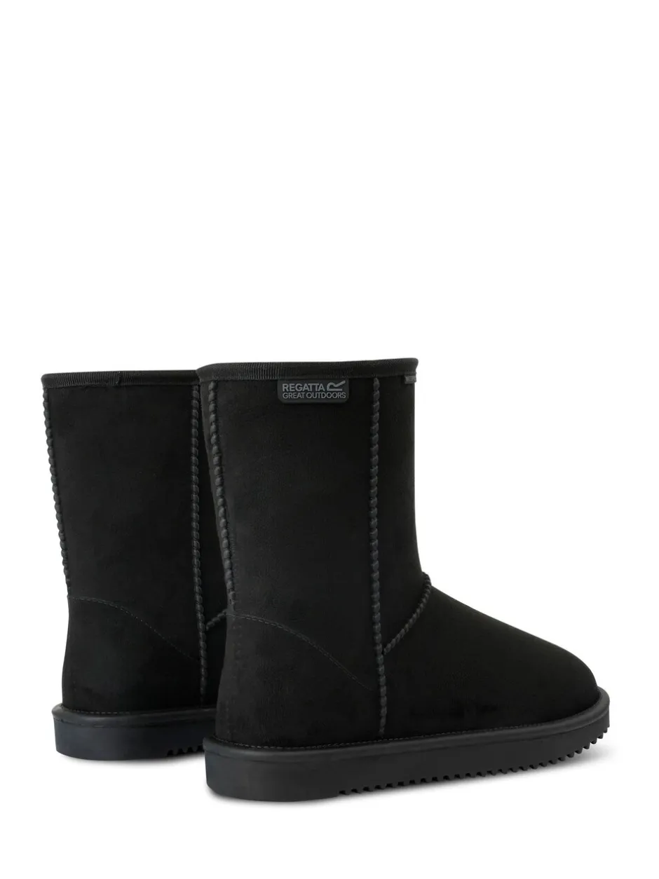Sportkleding*Regatta - Risley Behaaglijke halflange waterdichte Boots met voering van imitatiebont Zwart