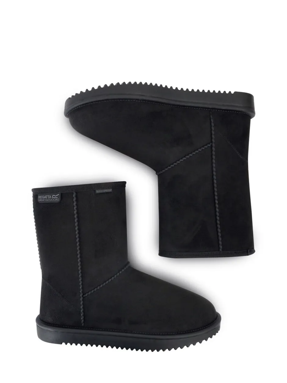 Sportkleding*Regatta - Risley Behaaglijke halflange waterdichte Boots met voering van imitatiebont Zwart