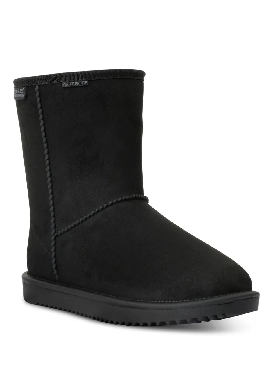 Sportkleding*Regatta - Risley Behaaglijke halflange waterdichte Boots met voering van imitatiebont Zwart