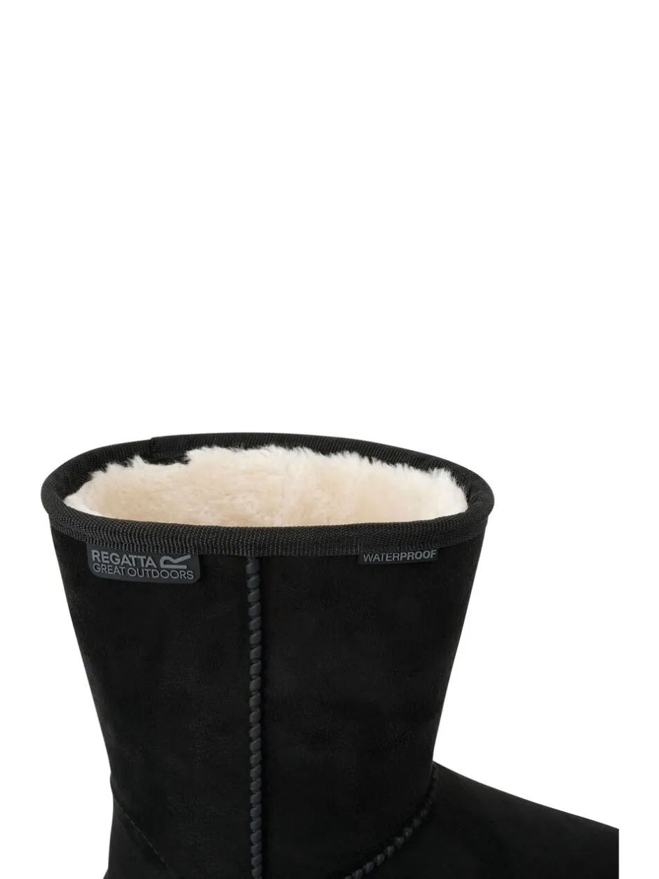 Sportkleding*Regatta - Risley Behaaglijke halflange waterdichte Boots met voering van imitatiebont Zwart