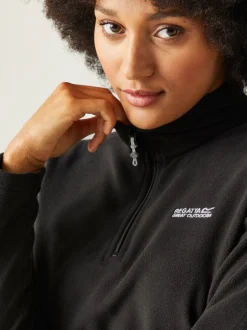 Sportkleding*Regatta Zwart - Sweethart fleece met rits bij de hals