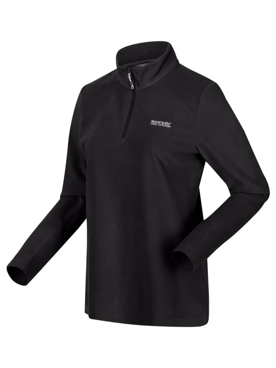 Sportkleding*Regatta Zwart - Sweethart fleece met rits bij de hals