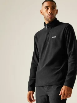 Sportkleding|Jassen En Jacks*Regatta Zwart - Thompson fleece met rits bij de hals