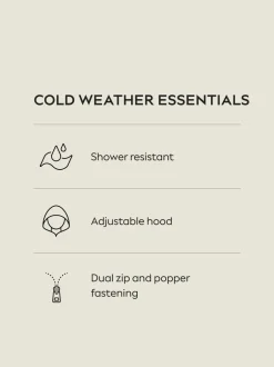 Jassen En Jacks|Next Zwart - Regenbestendige bodywarmer met capuchon en gebreide kraag