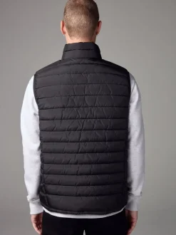 Jassen En Jacks*Next Zwart - Regenbestendige, dunne gewatteerde bodywarmer