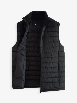 Jassen En Jacks*Next Zwart - Regenbestendige, dunne gewatteerde bodywarmer
