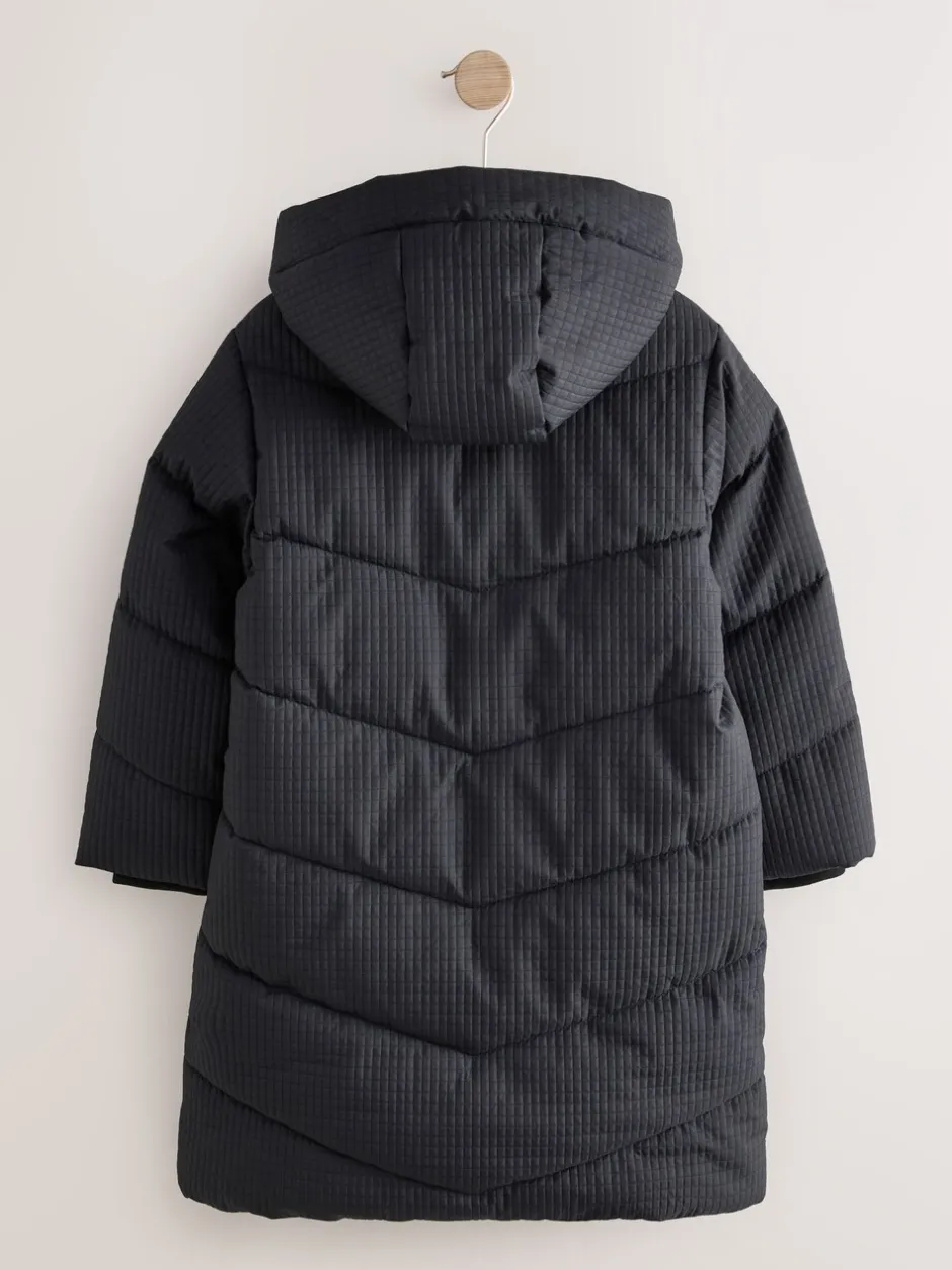 Schoolkleding|Jassen En Jacks|Next Zwart - Regenbestendige lange gewatteerde jas (3-16jr)