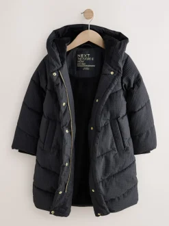 Schoolkleding|Jassen En Jacks|Next Zwart - Regenbestendige lange gewatteerde jas (3-16jr)