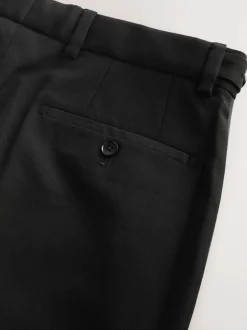 Smokings En Feestkleding*Next Zwart - Regular Fit Signature Marzotto Wool Tuxedo Trousers With Side Tape Detail