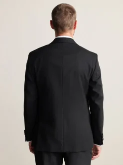 Smokings En Feestkleding|Blazers En Business-Jasjes|Next Zwart - Regular Fit Signature Nova Fides 100% Italian Wool Tuxedo Suit Jacket