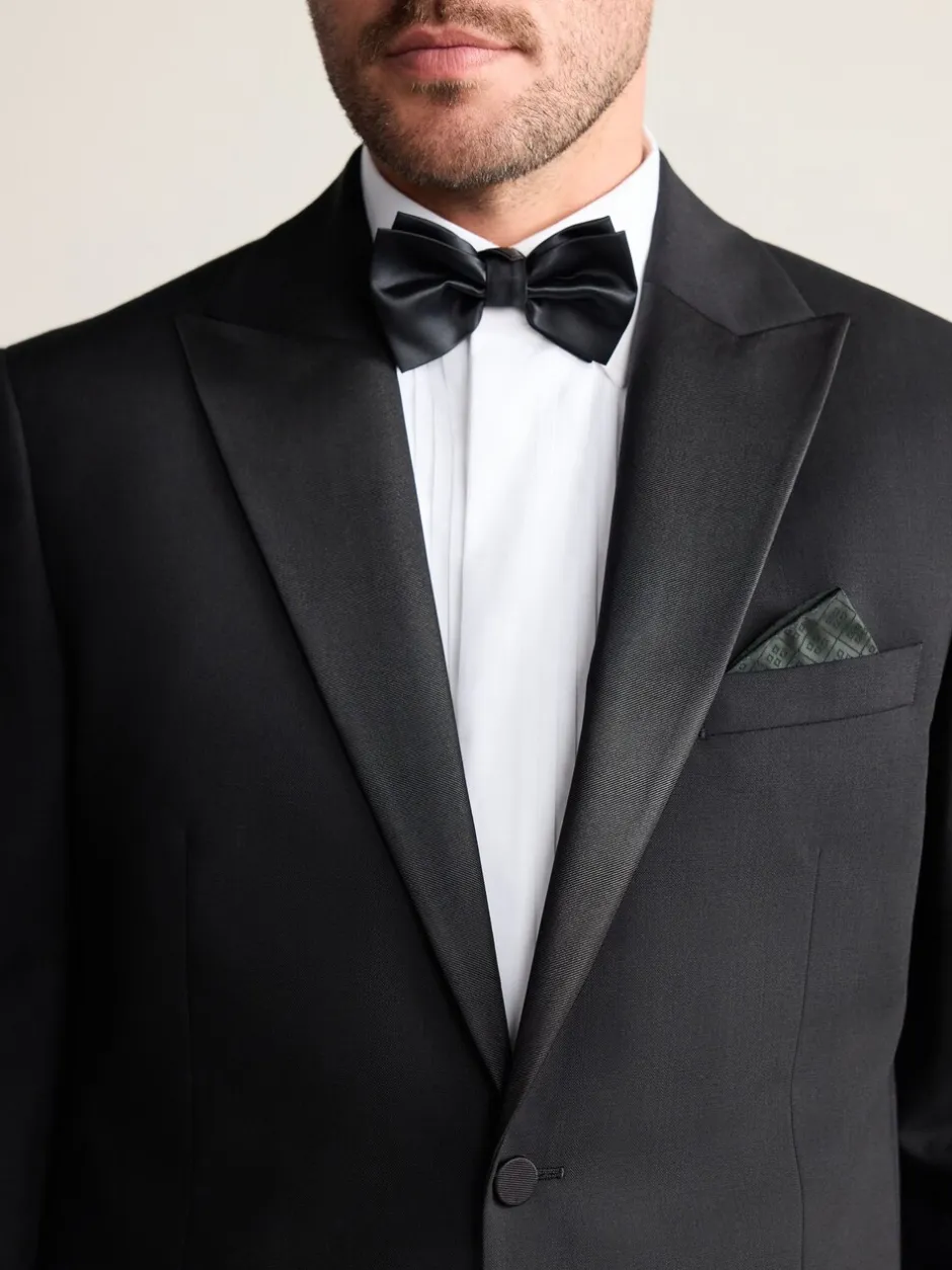 Smokings En Feestkleding|Blazers En Business-Jasjes|Next Zwart - Regular Fit Signature Nova Fides 100% Italian Wool Tuxedo Suit Jacket
