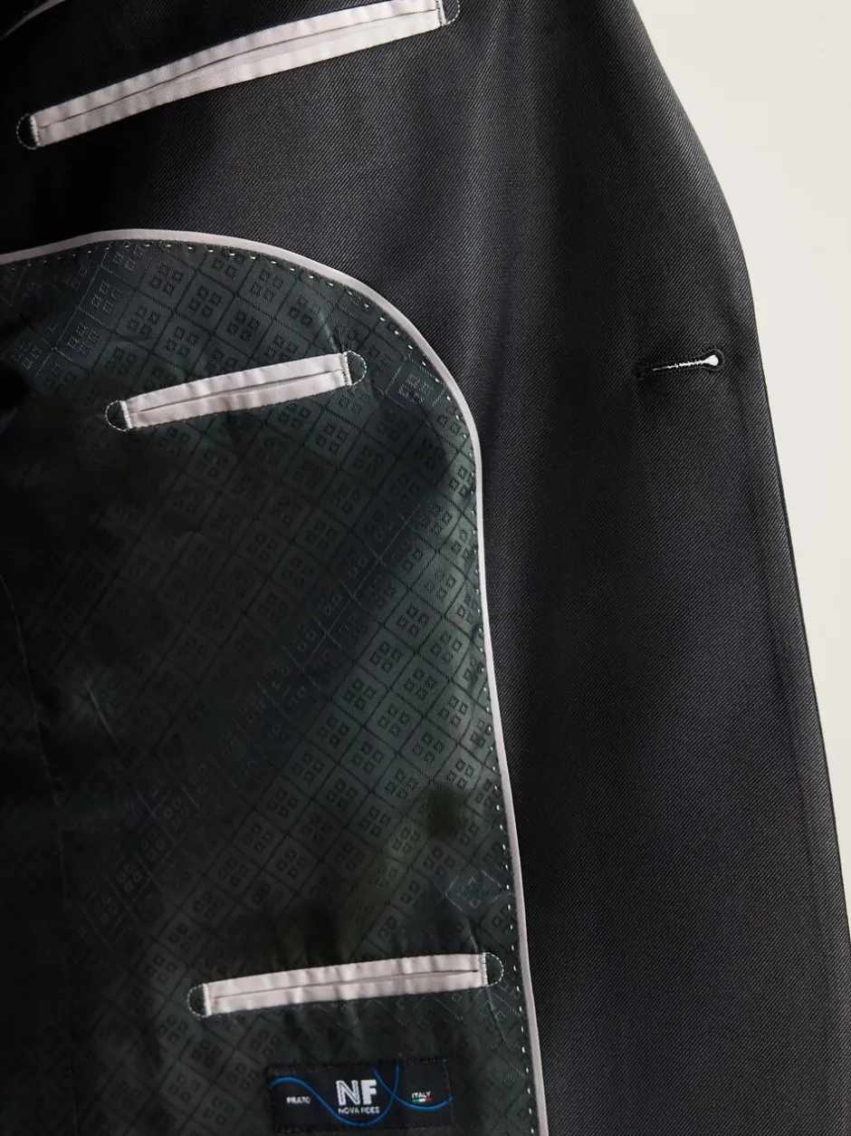 Smokings En Feestkleding|Blazers En Business-Jasjes|Next Zwart - Regular Fit Signature Nova Fides 100% Italian Wool Tuxedo Suit Jacket