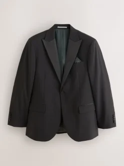 Smokings En Feestkleding|Blazers En Business-Jasjes|Next Zwart - Regular Fit Signature Nova Fides 100% Italian Wool Tuxedo Suit Jacket