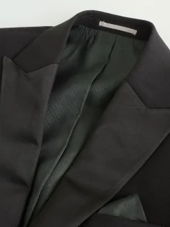 Smokings En Feestkleding|Blazers En Business-Jasjes|Next Zwart - Regular Fit Signature Nova Fides 100% Italian Wool Tuxedo Suit Jacket