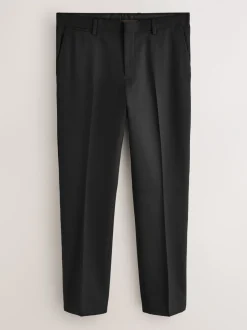 Smokings En Feestkleding*Next - Regular Fit Smart Tuxedo Trousers With Velvet Side Tape Detail Zwart