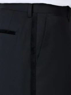 Smokings En Feestkleding*Next - Regular Fit Smart Tuxedo Trousers With Velvet Side Tape Detail Zwart