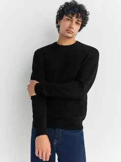 Gebreide Kleding|Next - Regular Fit Soft Touch Crew Neck Jumper Zwart