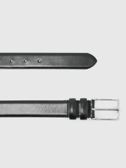 Riemen En Bretels*Reiss - - Dante - Gladde leren riem Zwart