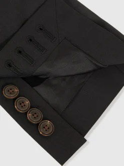 Pakken*Reiss - Promise Wool-Blend Single-Breasted Suit Blazer Tailored-Fit Zwart