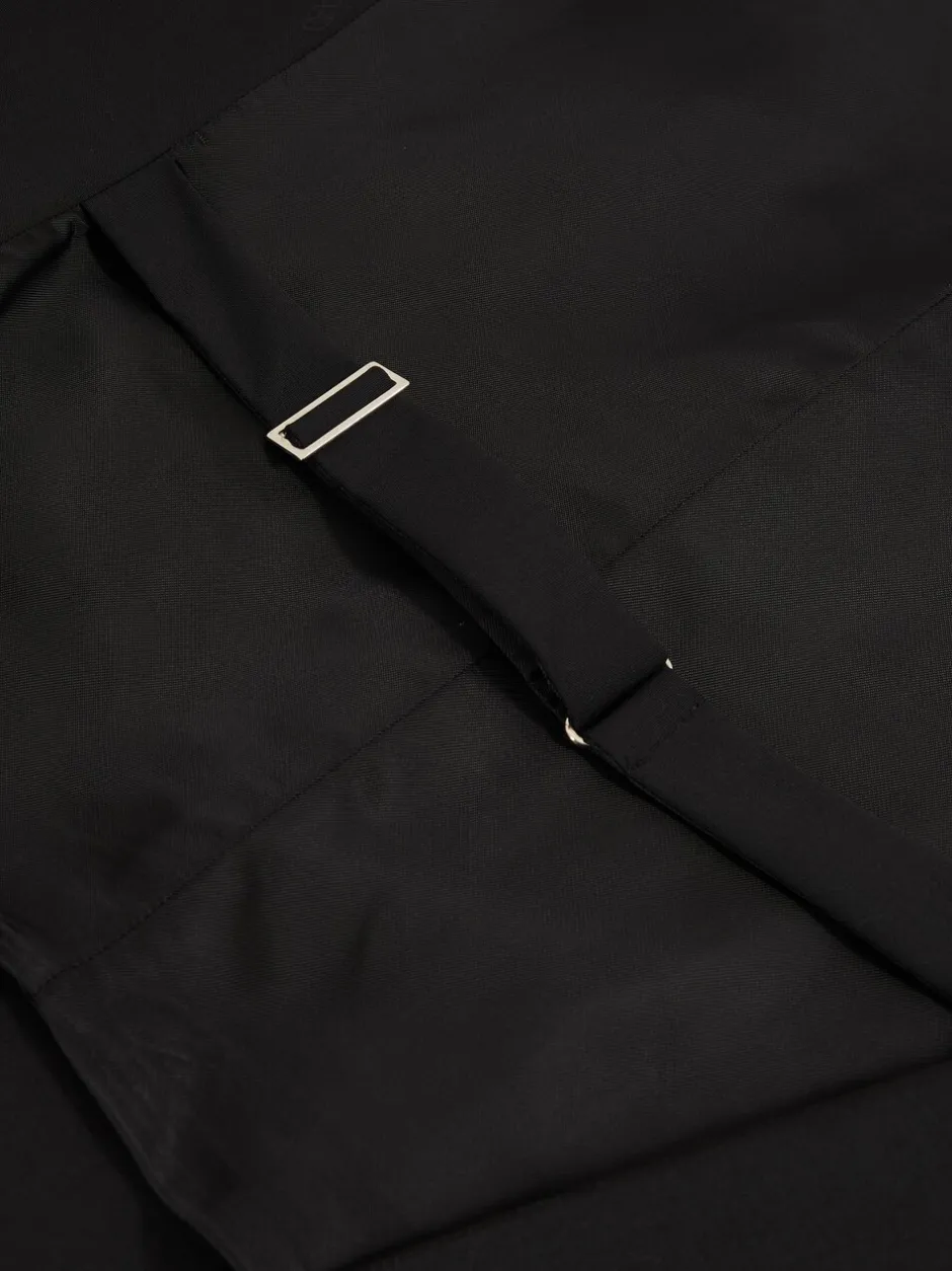 Vesten|Reiss - Promise Wool-Blend Tailored-Fit Waistcoat Zwart