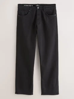 Jeans|Next - Relaxed fit - Motionflex jeans Zwart