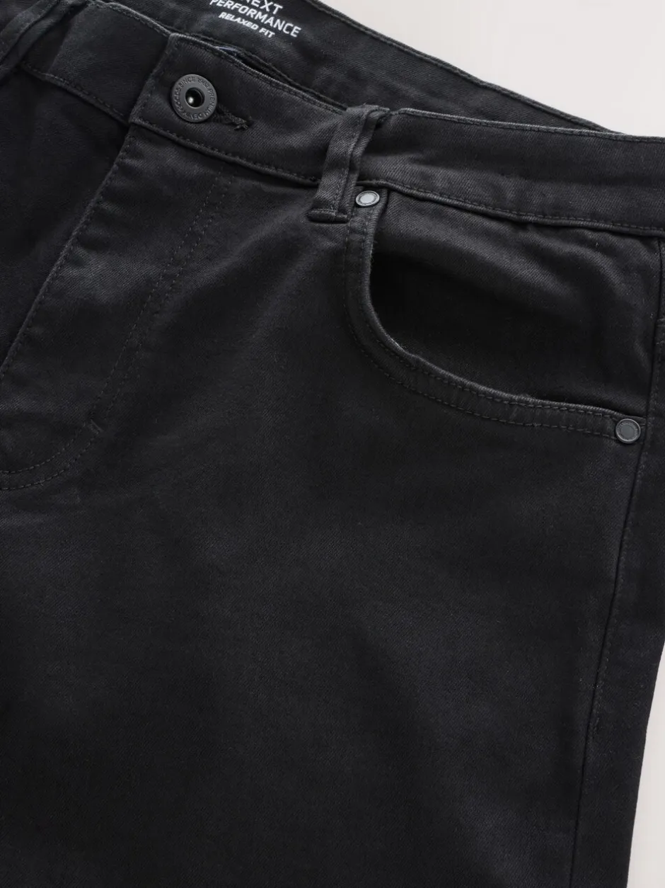 Jeans|Next - Relaxed fit - Motionflex jeans Zwart